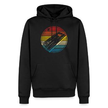 Cornhole Team Bean Bag Player - Männer Premium Bio Hoodie - Schwarz - Vorne - Nico (187cm)