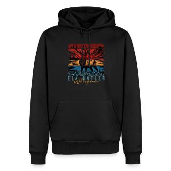 Geweih Abwurfstangen Elk Antler Whisperer - Männer Premium Bio Hoodie - Schwarz - Vorne - Nico (187cm)