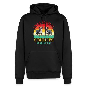 American Bully Gifts - Männer Premium Bio Hoodie - Schwarz - Vorne - Nico (187cm)