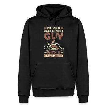 Funny Bike Sport Cycling Recumbent Bike - Männer Premium Bio Hoodie - Schwarz - Vorne - Nico (187cm)