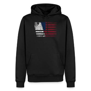 Joueur de sac de haricots de l’équipe Cornhole - Sweat à capuche Premium bio Homme - noir - Devant - Nico (187cm)