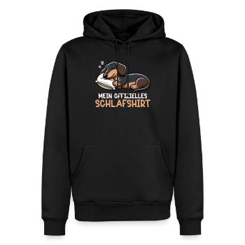 Chemise de nuit officielle Teckel Chien teckel - Sweat à capuche Premium bio Homme - noir - Devant - Nico (187cm)