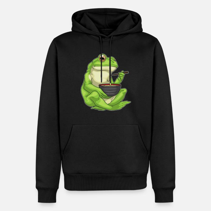 Frog Bowl Ramen - Sweat à capuche Premium bio Homme - noir