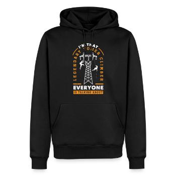 Turmkletterer-techniker Turmarbeiter - Männer Premium Bio Hoodie - Schwarz - Vorne - Nico (187cm)