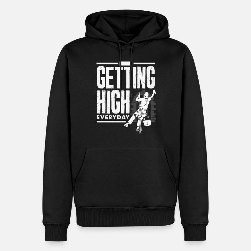 Turmkletterer-techniker Turmarbeiter - Männer Premium Bio Hoodie - Schwarz