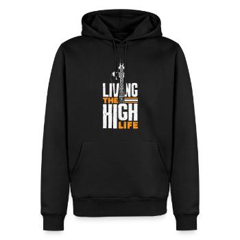 Turmkletterer-techniker Turmarbeiter - Männer Premium Bio Hoodie - Schwarz - Vorne - Nico (187cm)