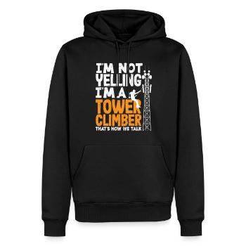 Turmkletterer-techniker Turmarbeiter - Männer Premium Bio Hoodie - Schwarz - Vorne - Nico (187cm)