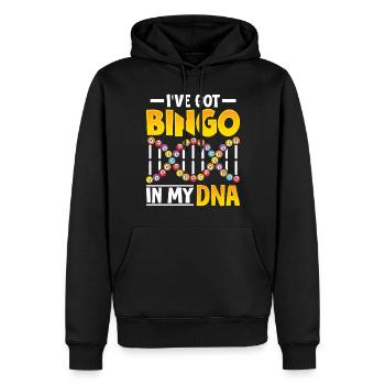 J’ai le bingo dans mon ADN Funny Gamblers DNA Bingo - Sweat à capuche Premium bio Homme - noir - Devant - Nico (187cm)