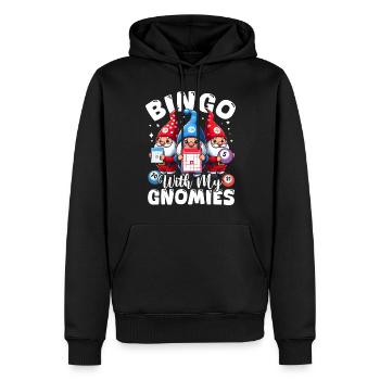Bingo avec mes gnomies Bingo drôle Gnome Bingo - Sweat à capuche Premium bio Homme - noir - Devant - Nico (187cm)