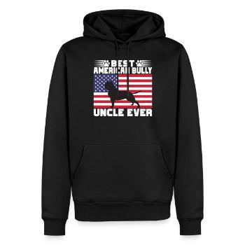 Cadeaux American Bully - Sweat à capuche Premium bio Homme - noir - Devant - Nico (187cm)