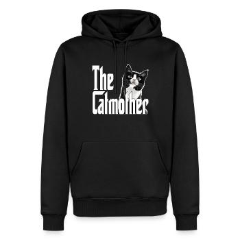 Chat Maman La Catmère Chat Folle Chat Mère Kitty Maman - Sweat à capuche Premium bio Homme - noir - Devant - Nico (187cm)
