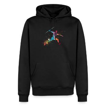 Leichtathletik Leichtathletikspiele - Männer Premium Bio Hoodie - Schwarz - Vorne - Nico (187cm)