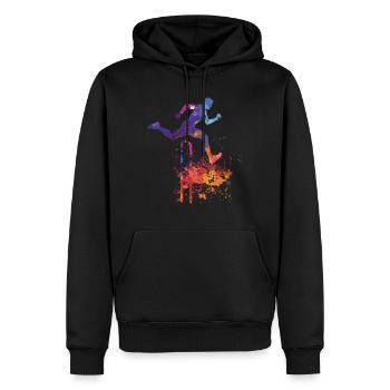 Leichtathletik Leichtathletikspiele - Männer Premium Bio Hoodie - Schwarz - Vorne - Nico (187cm)