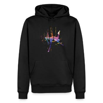 Leichtathletik Leichtathletikspiele - Männer Premium Bio Hoodie - Schwarz - Vorne - Nico (187cm)