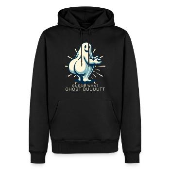 Costume d’Halloween fantômes cul drôle dicton - Sweat à capuche Premium bio Homme - noir - Devant - Nico (187cm)