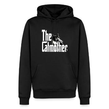 Chat Maman La Catmère Chat Folle Chat Mère Kitty Maman - Sweat à capuche Premium bio Homme - noir - Devant - Nico (187cm)