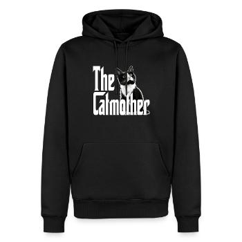 Chat Maman La Catmère Chat Folle Chat Mère Kitty Maman - Sweat à capuche Premium bio Homme - noir - Devant - Nico (187cm)