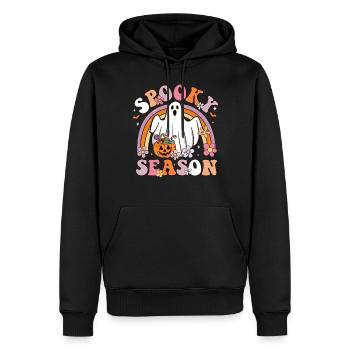 Saison effrayante - Sweat à capuche Premium bio Homme - noir - Devant - Nico (187cm)