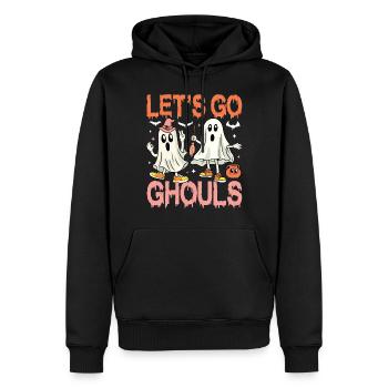 Let’s Go Ghouls - Sweat à capuche Premium bio Homme - noir - Devant - Nico (187cm)