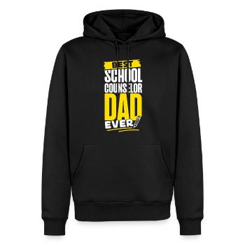 School Counselor Dad Best School - Männer Premium Bio Hoodie - Schwarz - Vorne - Nico (187cm)