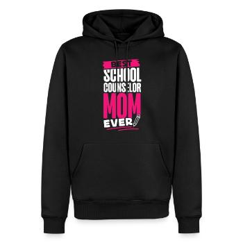 Conseillère scolaire Maman Meilleure école - Sweat à capuche Premium bio Homme - noir - Devant - Nico (187cm)