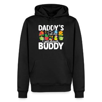Daddys Future gardener Buddy - Baby Gardener - Männer Premium Bio Hoodie - Schwarz - Vorne - Nico (187cm)