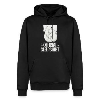 Eisbär Offizielles Schlafshirt Lustiges Eisbär - Männer Premium Bio Hoodie - Schwarz - Vorne - Nico (187cm)
