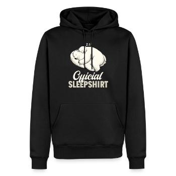 Eisbär Offizielles Schlafshirt Lustiges Eisbär - Männer Premium Bio Hoodie - Schwarz - Vorne - Nico (187cm)
