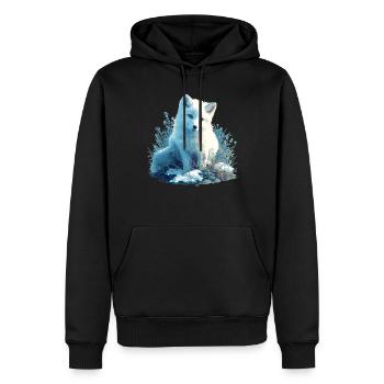 Arctic Fox Polarfüchse Polarfuchs - Men’s Premium Organic Hoodie - black - Front - Nico (187cm)