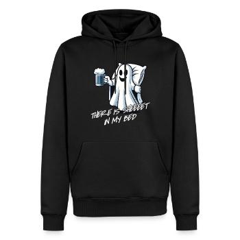 Drôle de fantôme disant costume d’Halloween - Sweat à capuche Premium bio Homme - noir - Devant - Nico (187cm)