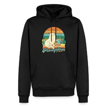 Collectionneur de plantes Ventilateur de photosynthèse - Sweat à capuche Premium bio Homme - noir - Devant - Nico (187cm)