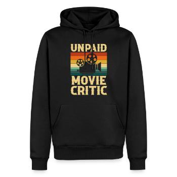 Unpaid Movie Critic, Filmmaker - Männer Premium Bio Hoodie - Schwarz - Vorne - Nico (187cm)