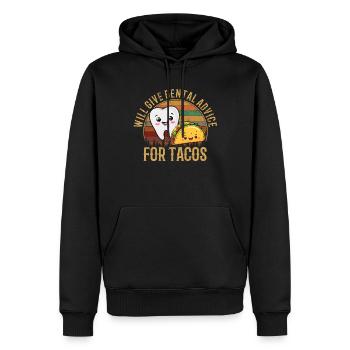 i will give dental advice for tacos, Dentist - Männer Premium Bio Hoodie - Schwarz - Vorne - Nico (187cm)