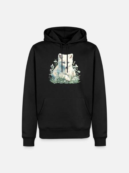 Arctic Fox Polarfüchse Polarfuchs - Men’s Premium Organic Hoodie - black