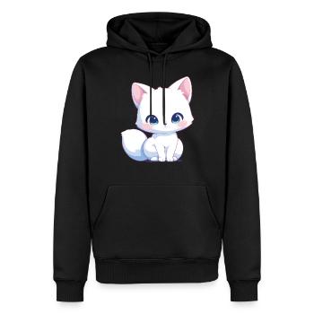 Renard arctique Polarfüchse Polarfuchs - Sweat à capuche Premium bio Homme - noir - Devant - Nico (187cm)