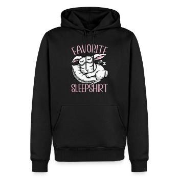 Official Sleeping Shirt Funny Rabbit Rabbit - Men’s Premium Organic Hoodie - black - Front - Nico (187cm)