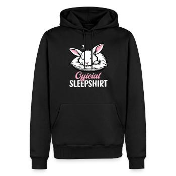Official Sleeping Shirt Funny Rabbit Rabbit - Men’s Premium Organic Hoodie - black - Front - Nico (187cm)
