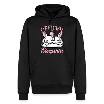 Offizielles Schlafshirt Lustiges Kaninchen Rabbit - Männer Premium Bio Hoodie - Schwarz - Vorne - Nico (187cm)