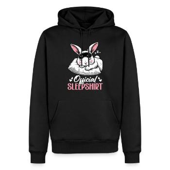 Official Sleeping Shirt Funny Rabbit Rabbit - Men’s Premium Organic Hoodie - black - Front - Nico (187cm)