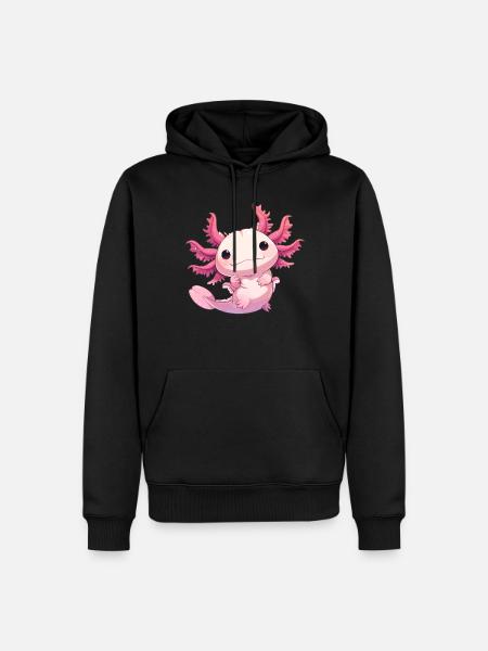 Axolotl - Men’s Premium Organic Hoodie - black