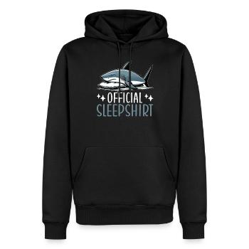 Chemise de nuit officielle Funny Shark Pyjamas - Sweat à capuche Premium bio Homme - noir - Devant - Nico (187cm)