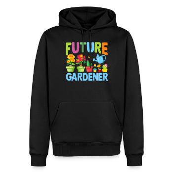 Jardinage Bébé Futur jardinier Bébé jardinier - Sweat à capuche Premium bio Homme - noir - Devant - Nico (187cm)