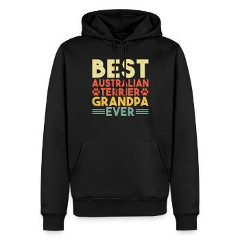 Cadeaux pour terrier australien - Sweat à capuche Premium bio Homme - noir - Devant - Nico (187cm)