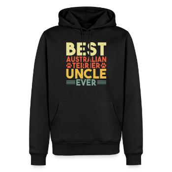 Australian Terrier Gifts - Männer Premium Bio Hoodie - Schwarz - Vorne - Nico (187cm)