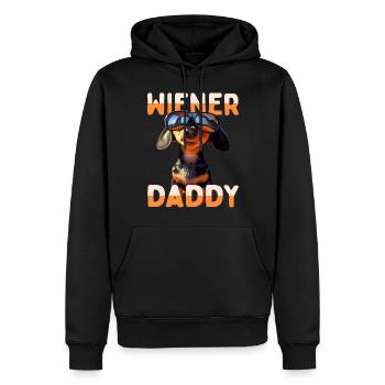 Viennois Papa Teckel Papa Teckel Papa Fête des Pères - Sweat à capuche Premium bio Homme - noir - Devant - Nico (187cm)