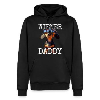 Viennois Papa Teckel Papa Teckel Papa Fête des Pères - Sweat à capuche Premium bio Homme - noir - Devant - Nico (187cm)