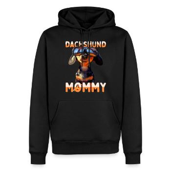 Teckel Maman Viennoise Maman Teckel Maman Fête des Mères - Sweat à capuche Premium bio Homme - noir - Devant - Nico (187cm)