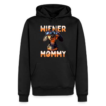 Viennoise, Maman, Teckel, Maman Teckel, Maman Fête des Mères - Sweat à capuche Premium bio Homme - noir - Devant - Nico (187cm)