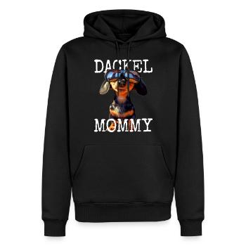 Teckel Maman Teckel Maman Viennoise Maman Fête des Mères - Sweat à capuche Premium bio Homme - noir - Devant - Nico (187cm)