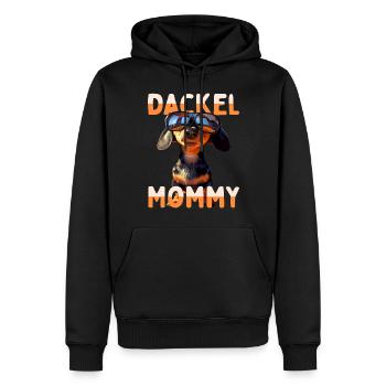 Teckel Maman Teckel Maman Viennoise Maman Fête des Mères - Sweat à capuche Premium bio Homme - noir - Devant - Nico (187cm)